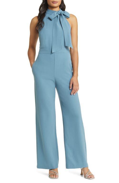 Vince Camuto Bow Neck Stretch Crepe Jumpsuit Product Image