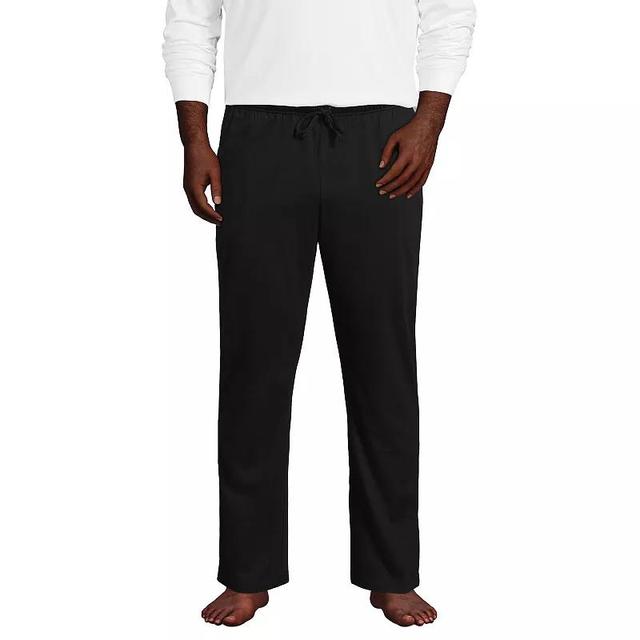 Big & Tall Lands End Knit Jersey Sleep Pants, Mens Grey Heather Product Image