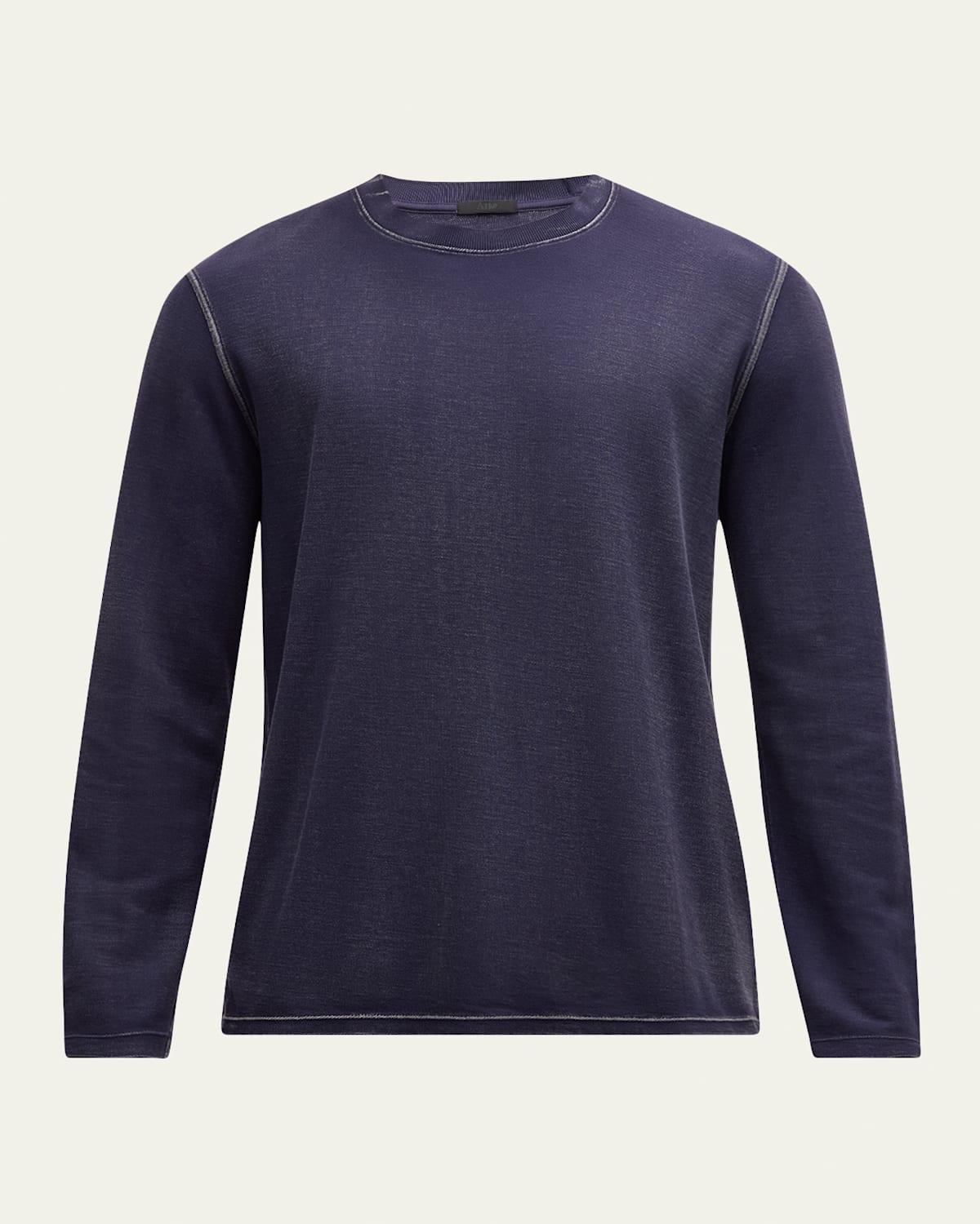 Mens Washed Pique Sweatshirt Product Image