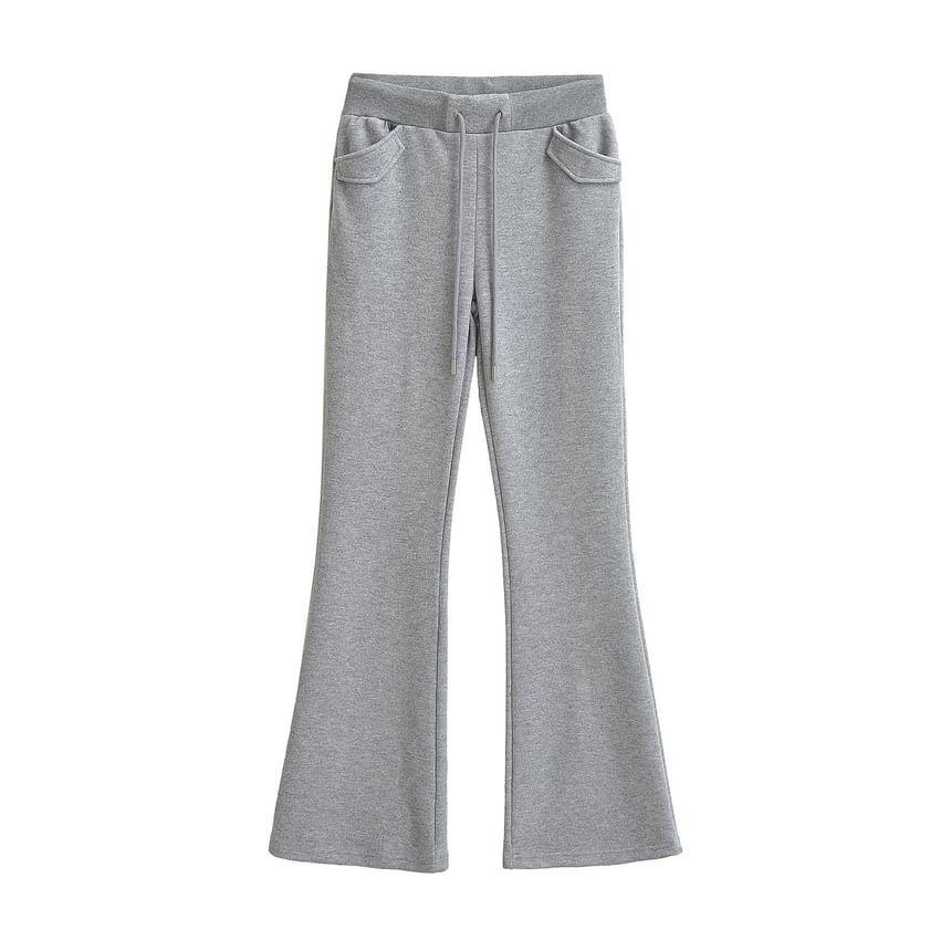 High Rise Plain Flared Pants Product Image