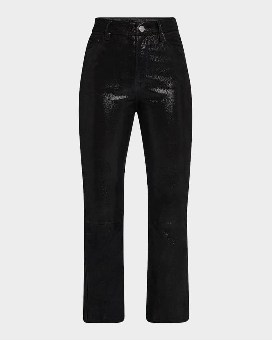 Le Crop Mini Boot Leather Pants Product Image