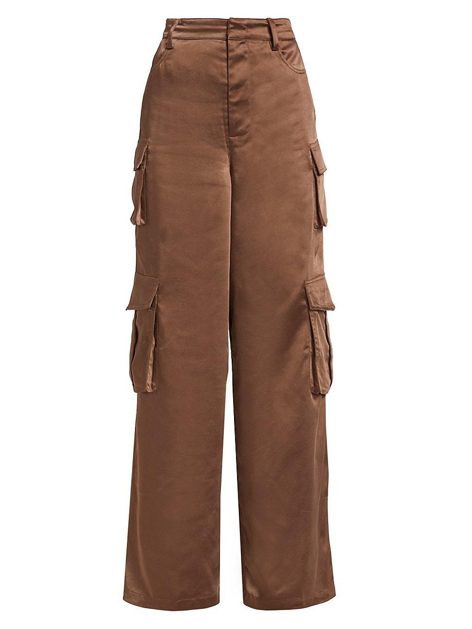 Womens The Satin Cargo Pants Product Image