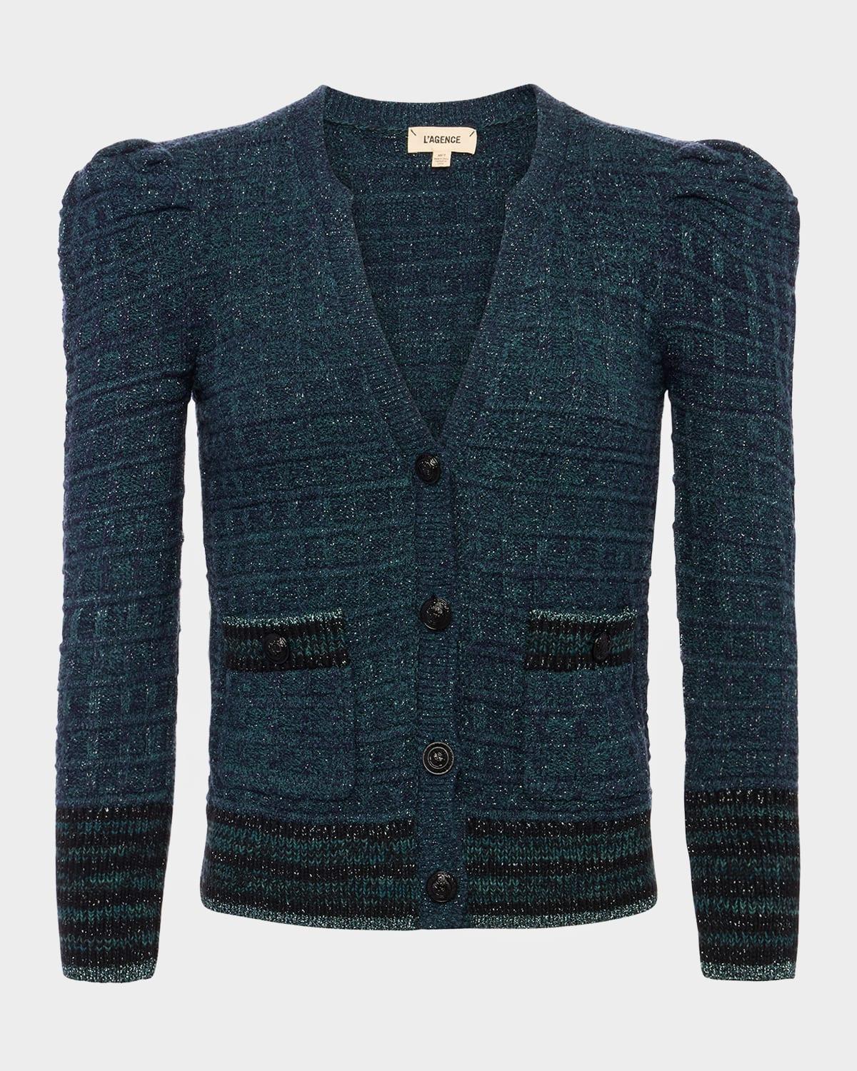 Jenni Tweed Waffle Stitch Cardigan  Product Image