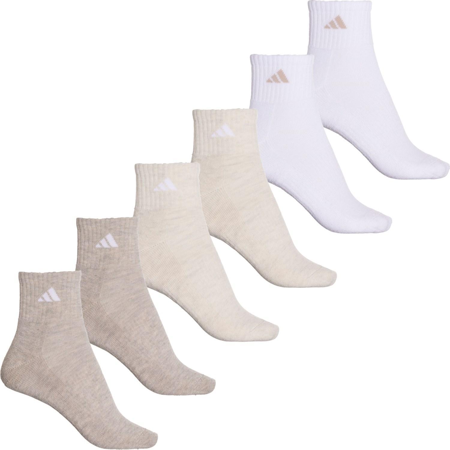 adidas Cushioned AEROREADY Socks - 6-Pack, Quarter Crew (For Women) Product Image