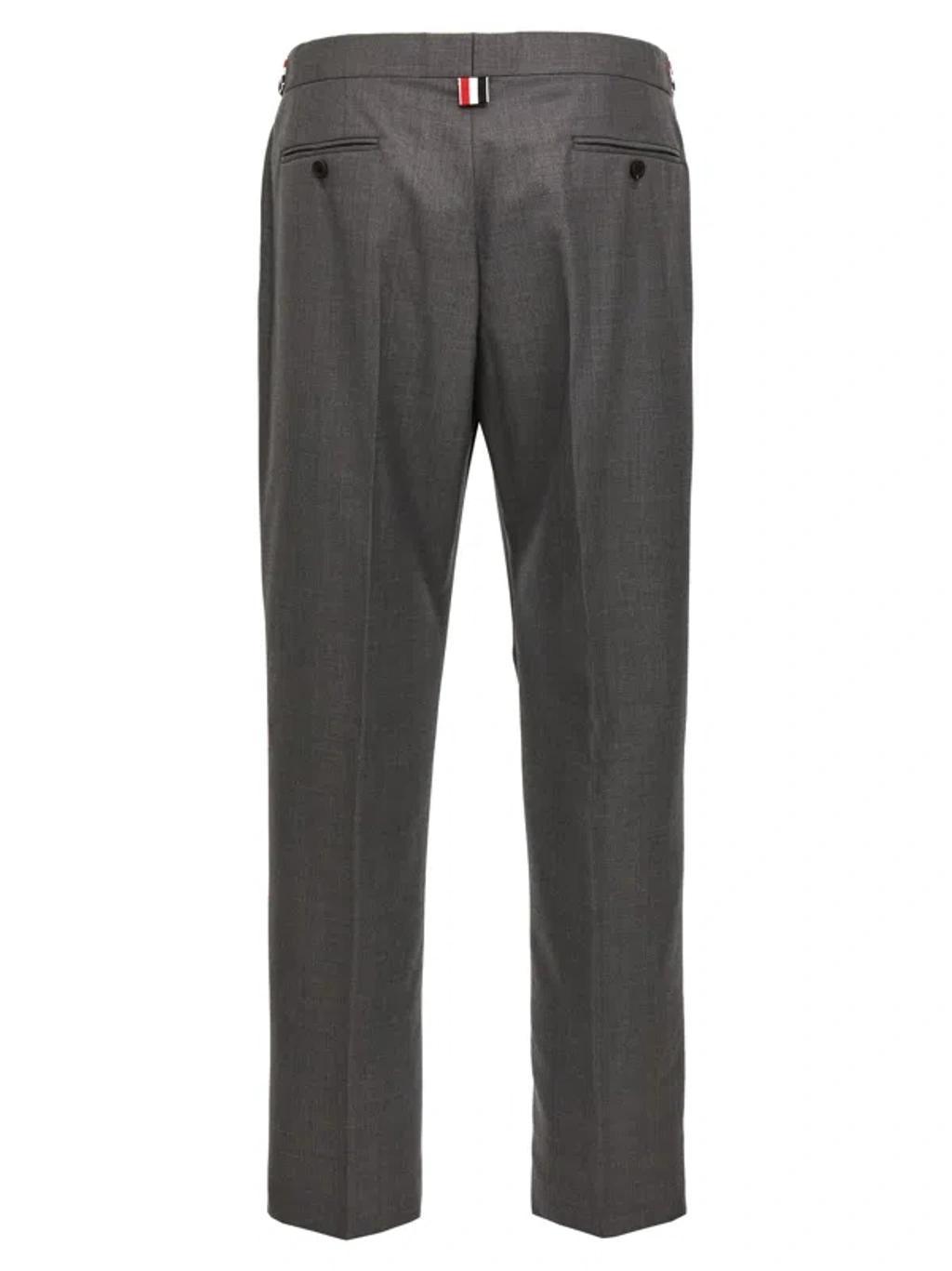 Low Rise Trousers In Grey Product Image