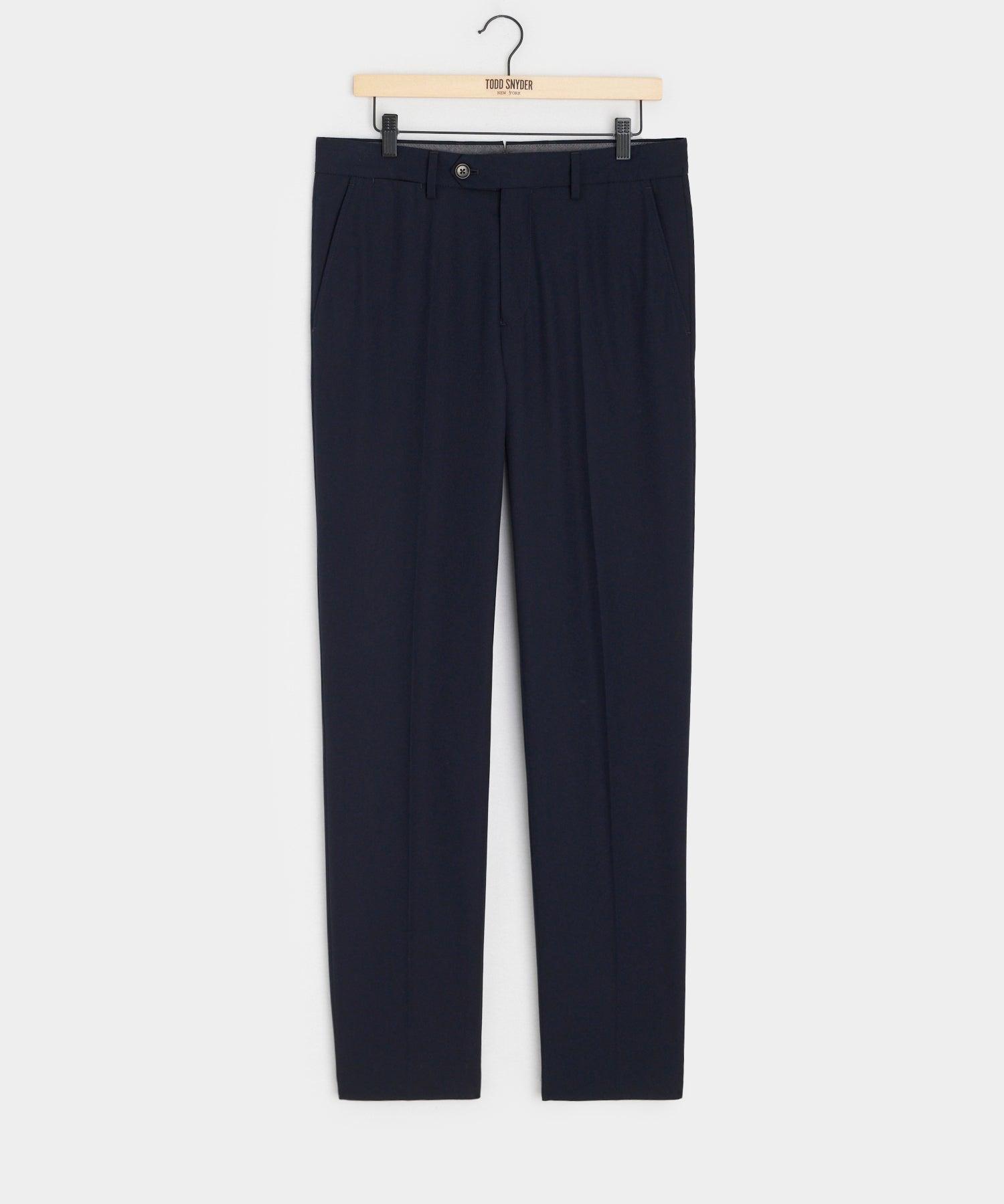 Italian Cotton Sutton Trouser in Navy Product Image