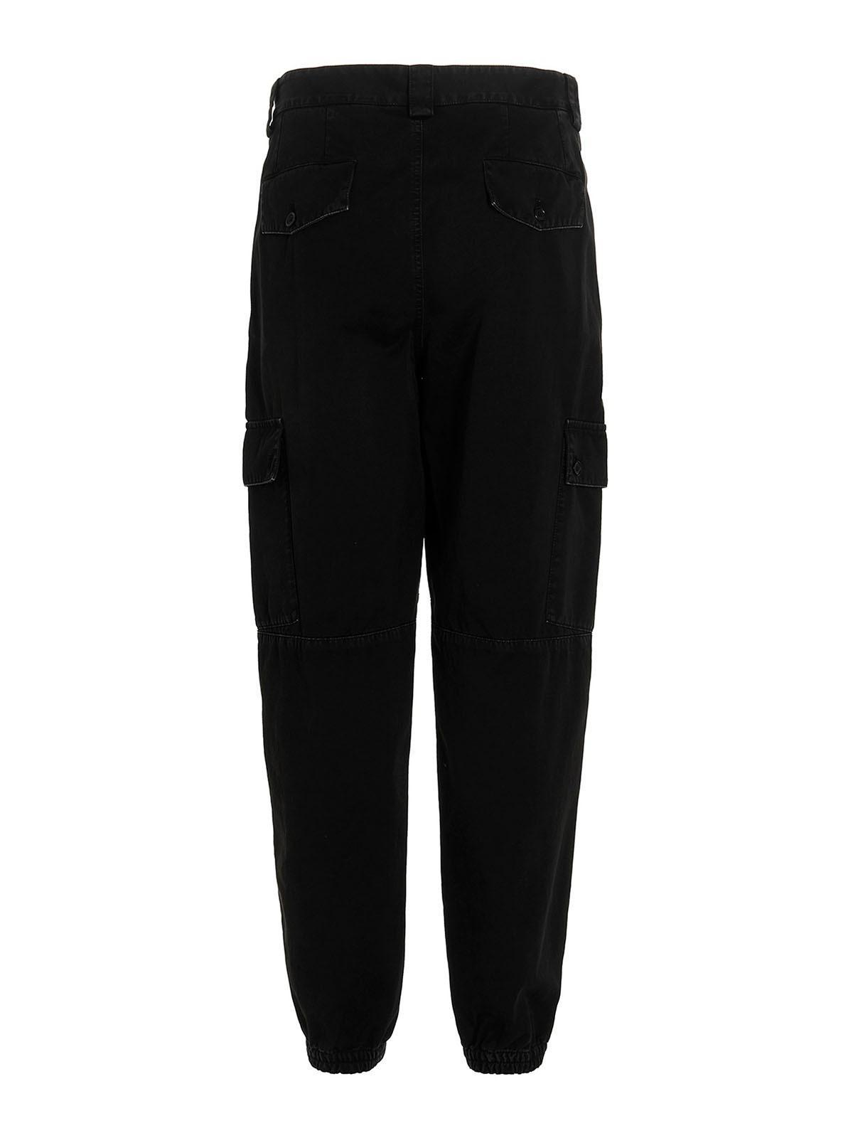 Cotton Cargo Pants In Black Product Image