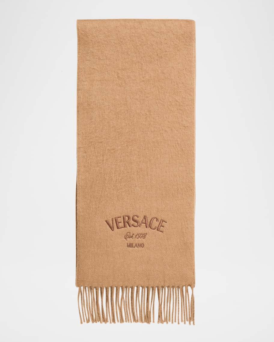 Mens Wool Embroidered Logo Scarf Product Image