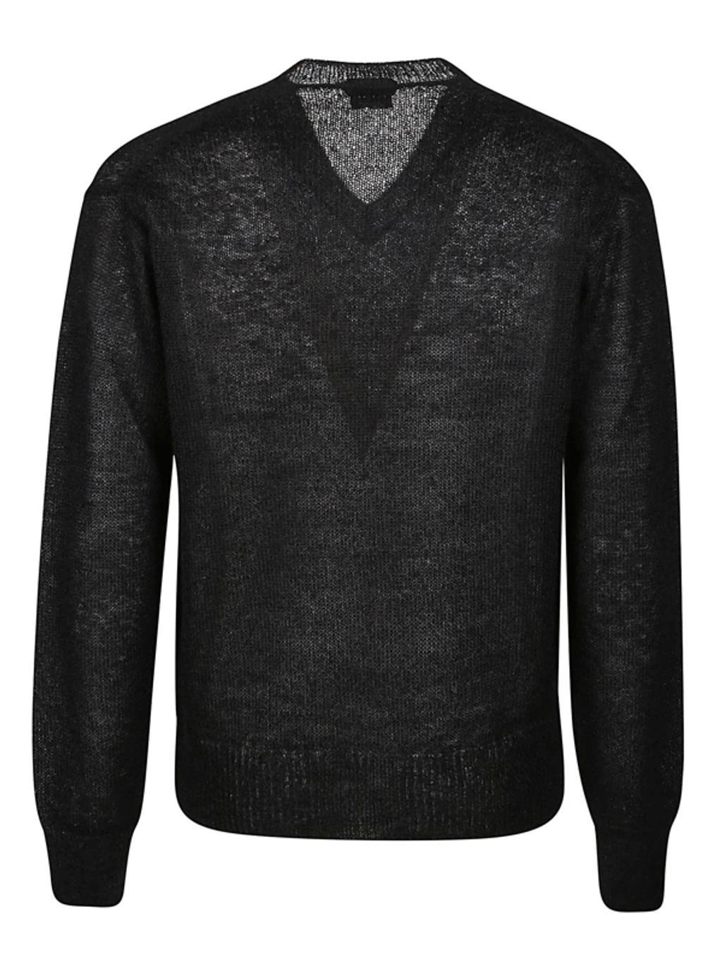 V-neck Sweater In Black Product Image