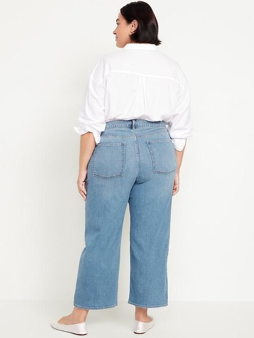 High-Waisted Wow Crop Wide-Leg Jeans Product Image