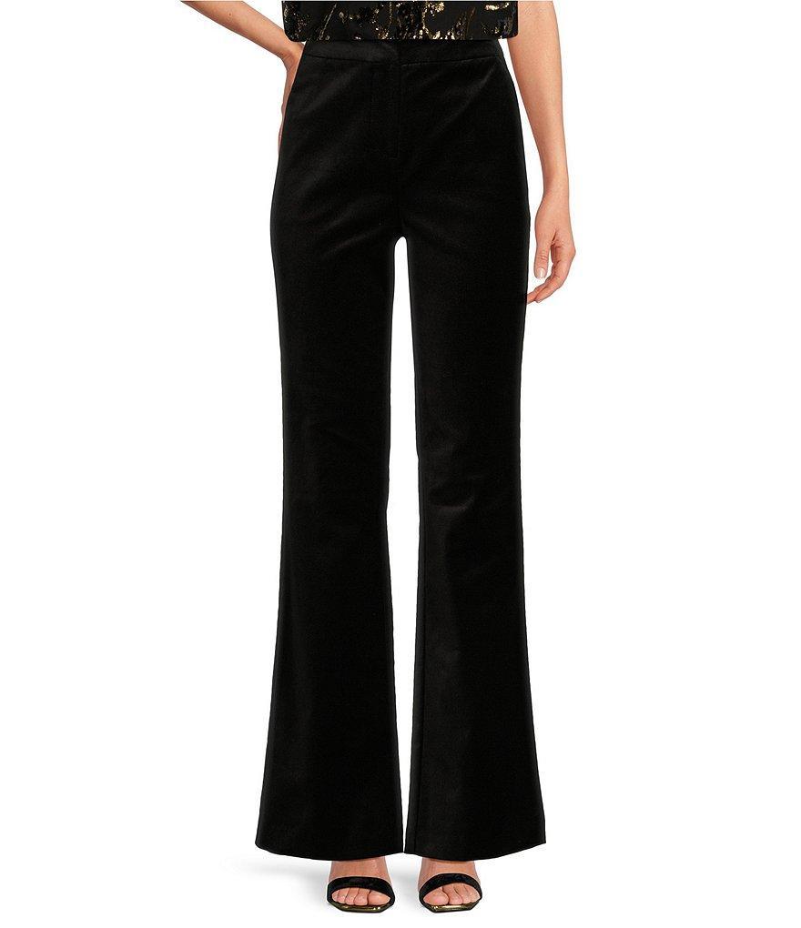 Trina Turk Westport Velveteen Straight Kick-Flare Pant Product Image