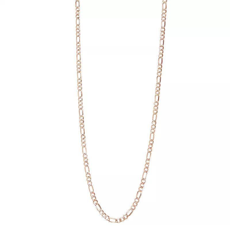 Jordan Blue 14k Gold 3.7 mm Figaro Chain Necklace, Womens Product Image