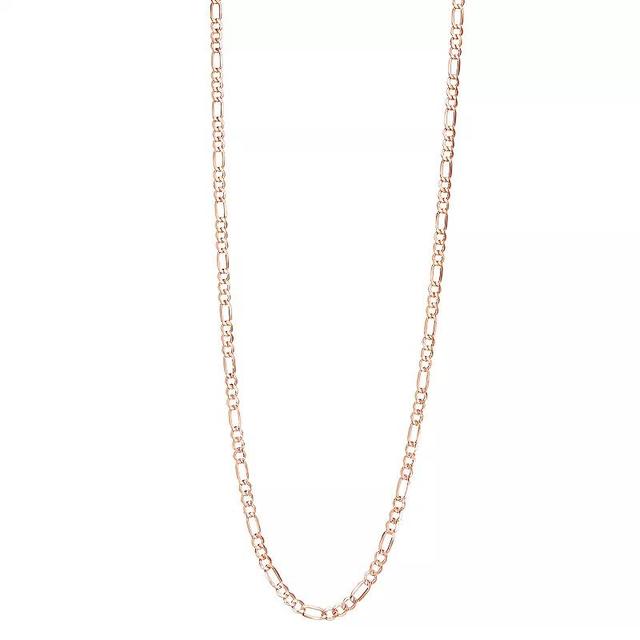 Jordan Blue 14k Gold 3.7 mm Figaro Chain Necklace, Womens Product Image