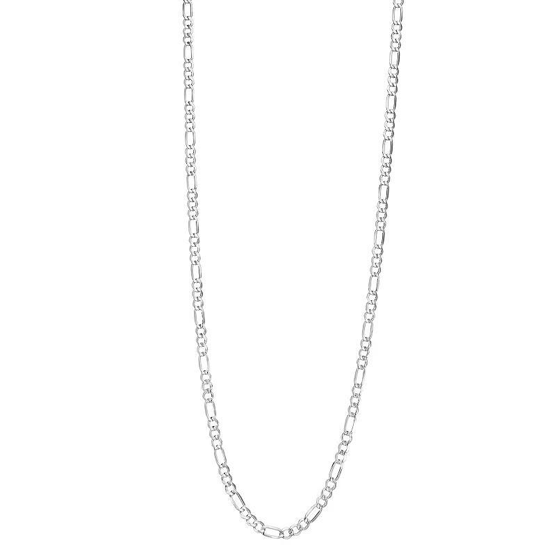 Jordan Blue 14k Gold 3.7 mm Figaro Chain Necklace, Womens Product Image