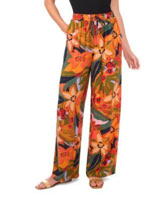 Women's Floral Wide Leg Drawstring Pant Product Image