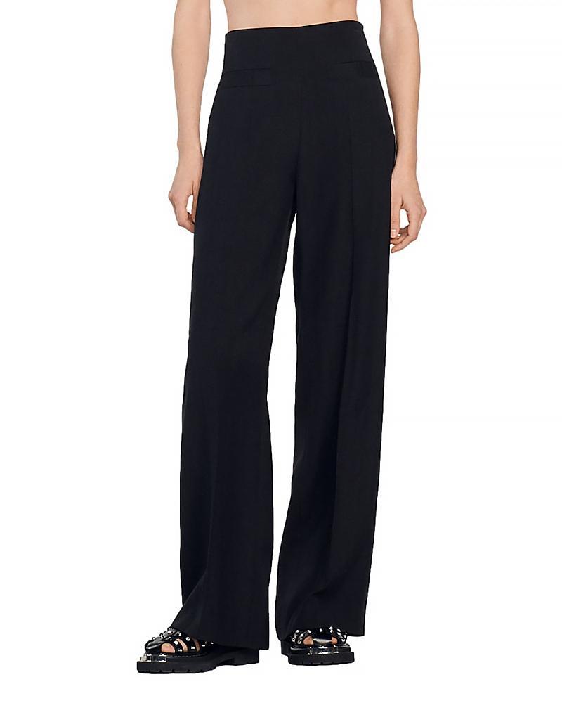 Sandro Enrique Wide Leg Trousers Product Image