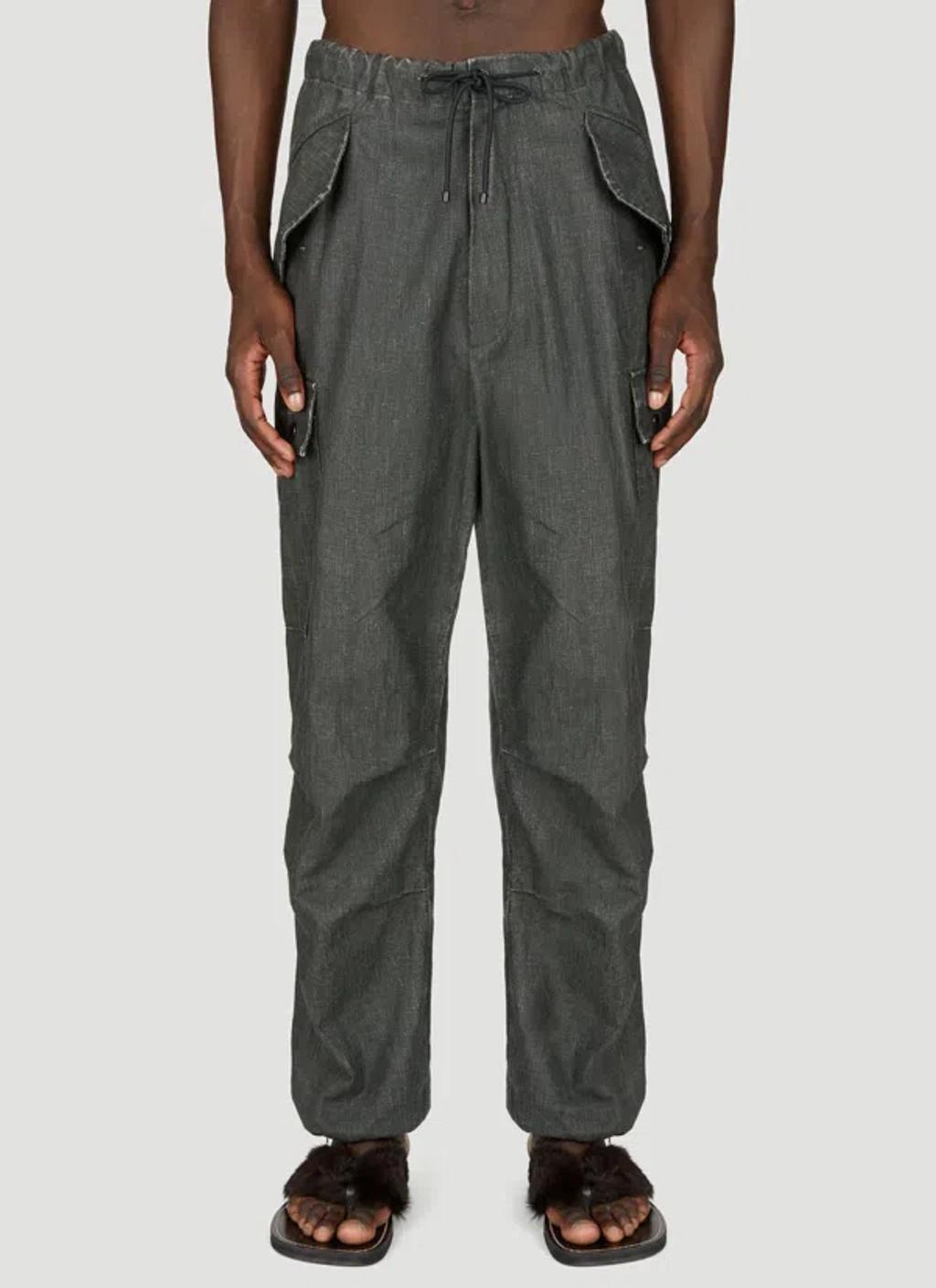 DRIES VAN NOTEN Pants In Gray Product Image