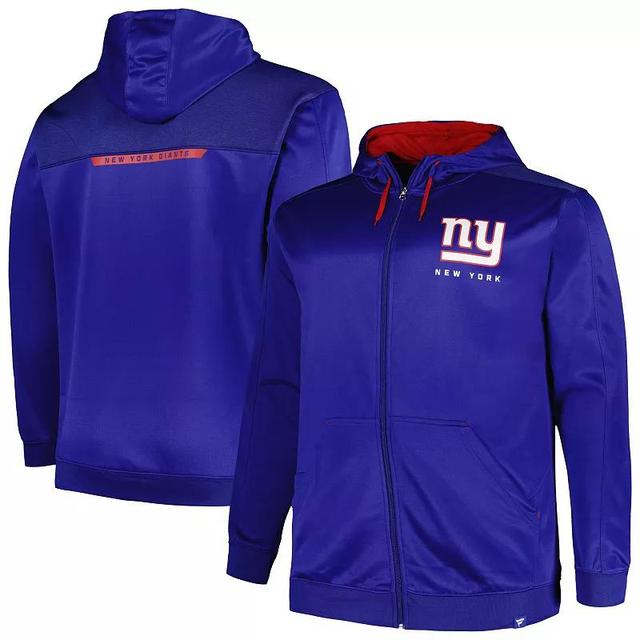 Mens Profile Royal New York Giants Big & Tall Defender Full-Zip Hoodie Product Image