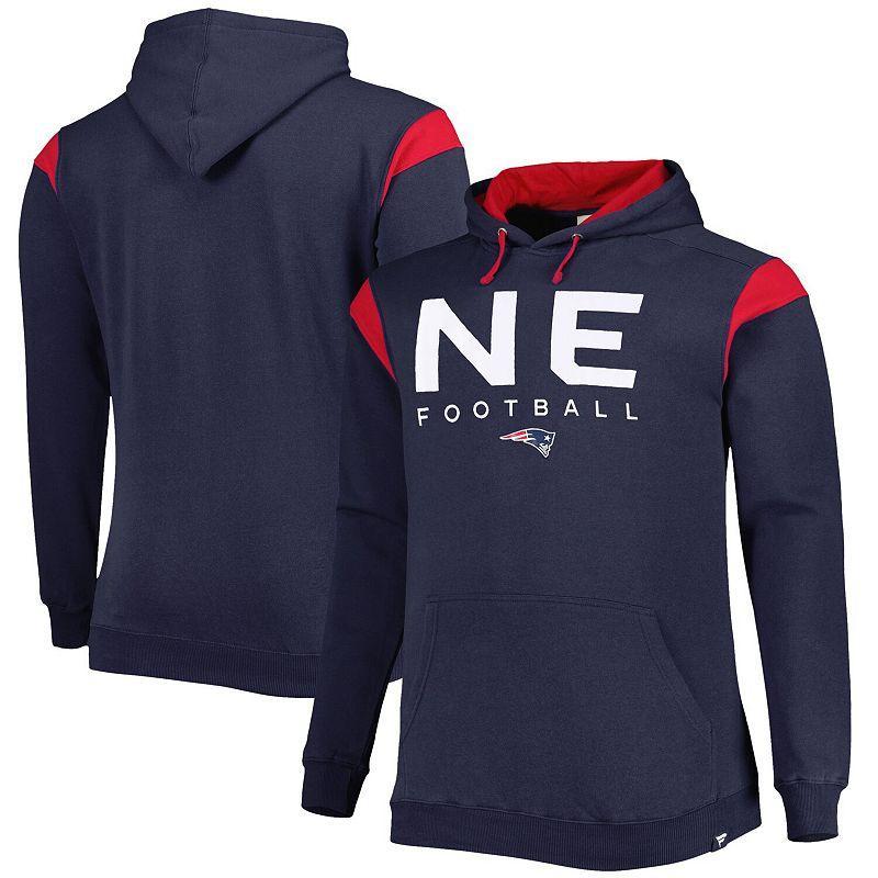 Mens Fanatics Branded Navy New England Patriots Big & Tall Call the Shots Pullover Hoodie Blue Product Image