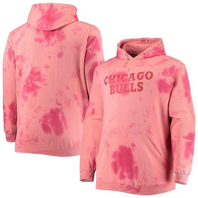 Mens Fanatics Branded Chicago Bulls Big & Tall Wordmark Cloud Dye Pullover Hoodie Product Image