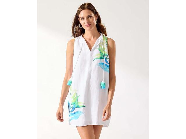 Tommy Bahama Island Cays Seafronds Engineered Split-Neck Dress Women's Swimwear Product Image