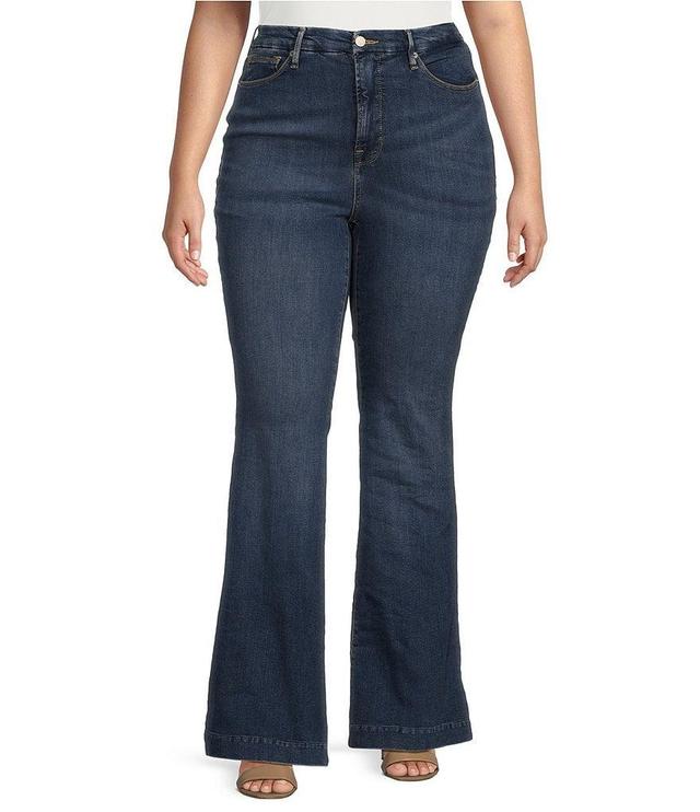 Good American Plus Size Good Legs Flare Denim Mid Rise Jeans Product Image