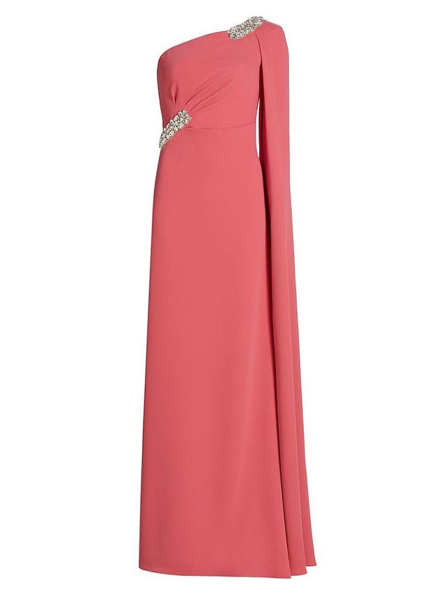 Womens Embellished Crepe Gown Product Image