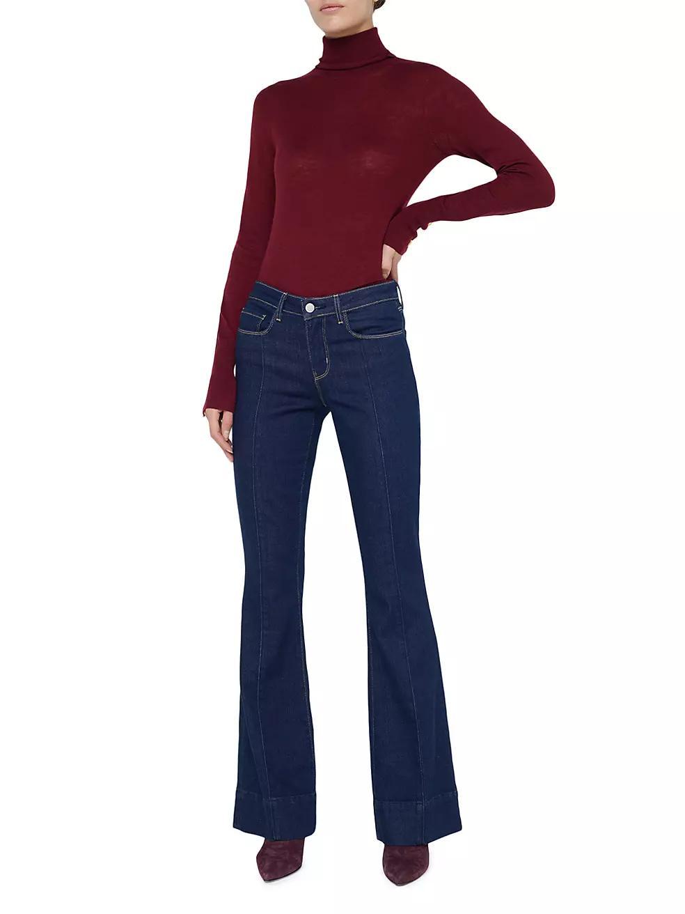 Lenora Low-Rise Flared Jeans Product Image