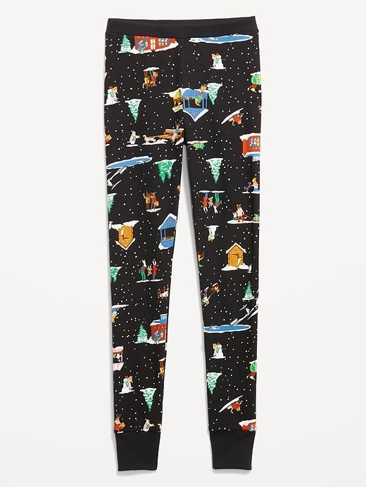 High-Waisted Waffle Pajama Leggings Product Image