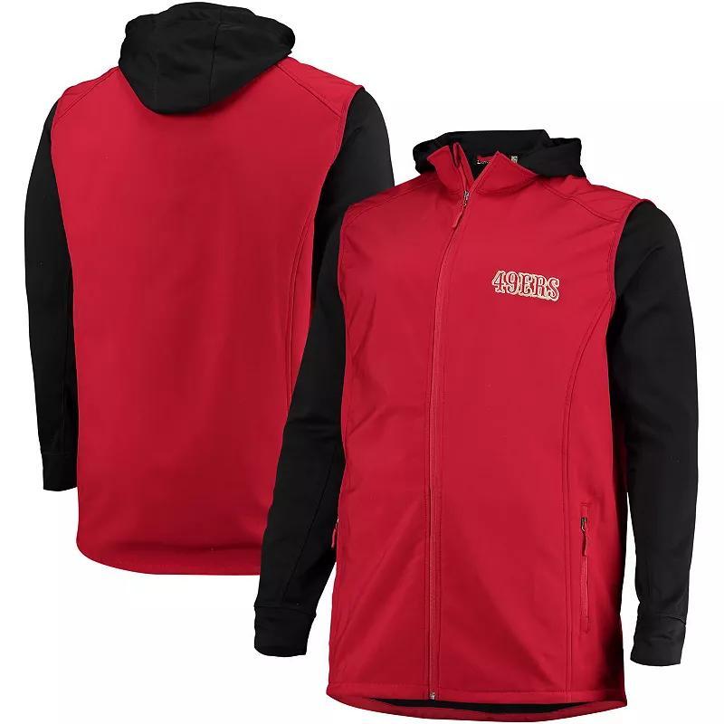 Mens Dunbrooke Scarlet/Gray San Francisco 49ers Big & Tall Alpha Full-Zip Hoodie Jacket Product Image