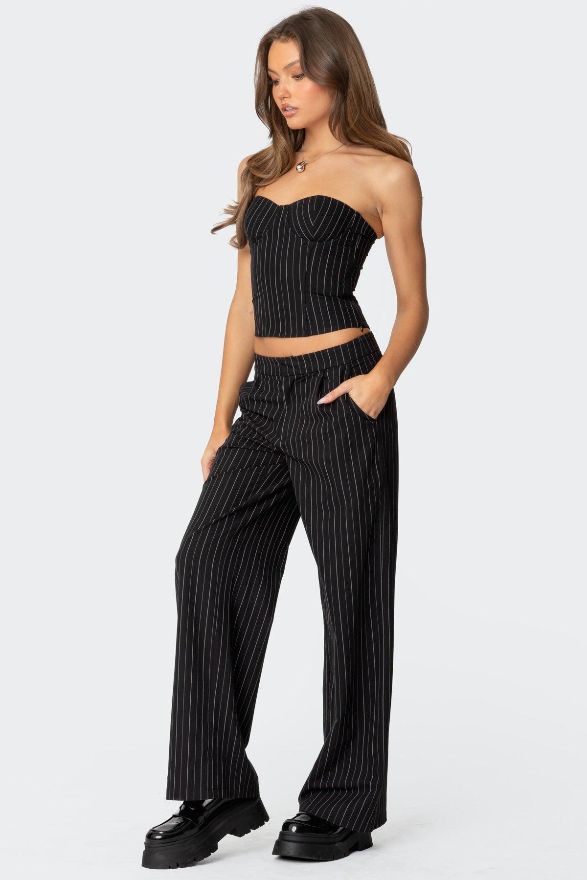 Aliza Pinstripe Pants Product Image