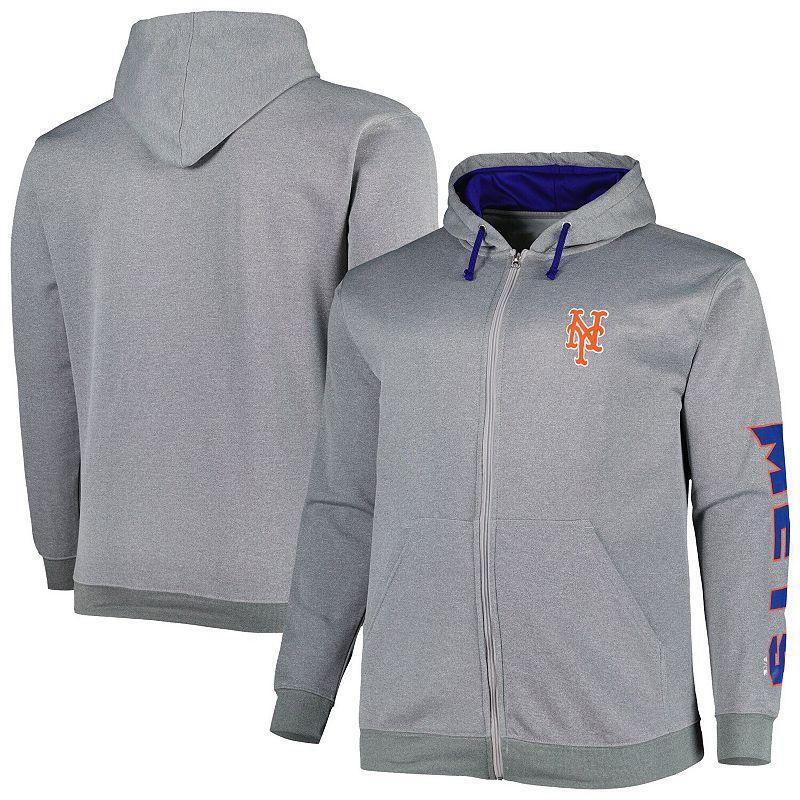 Mens Profile Ash New York Mets Big & Tall Pullover Hoodie Product Image