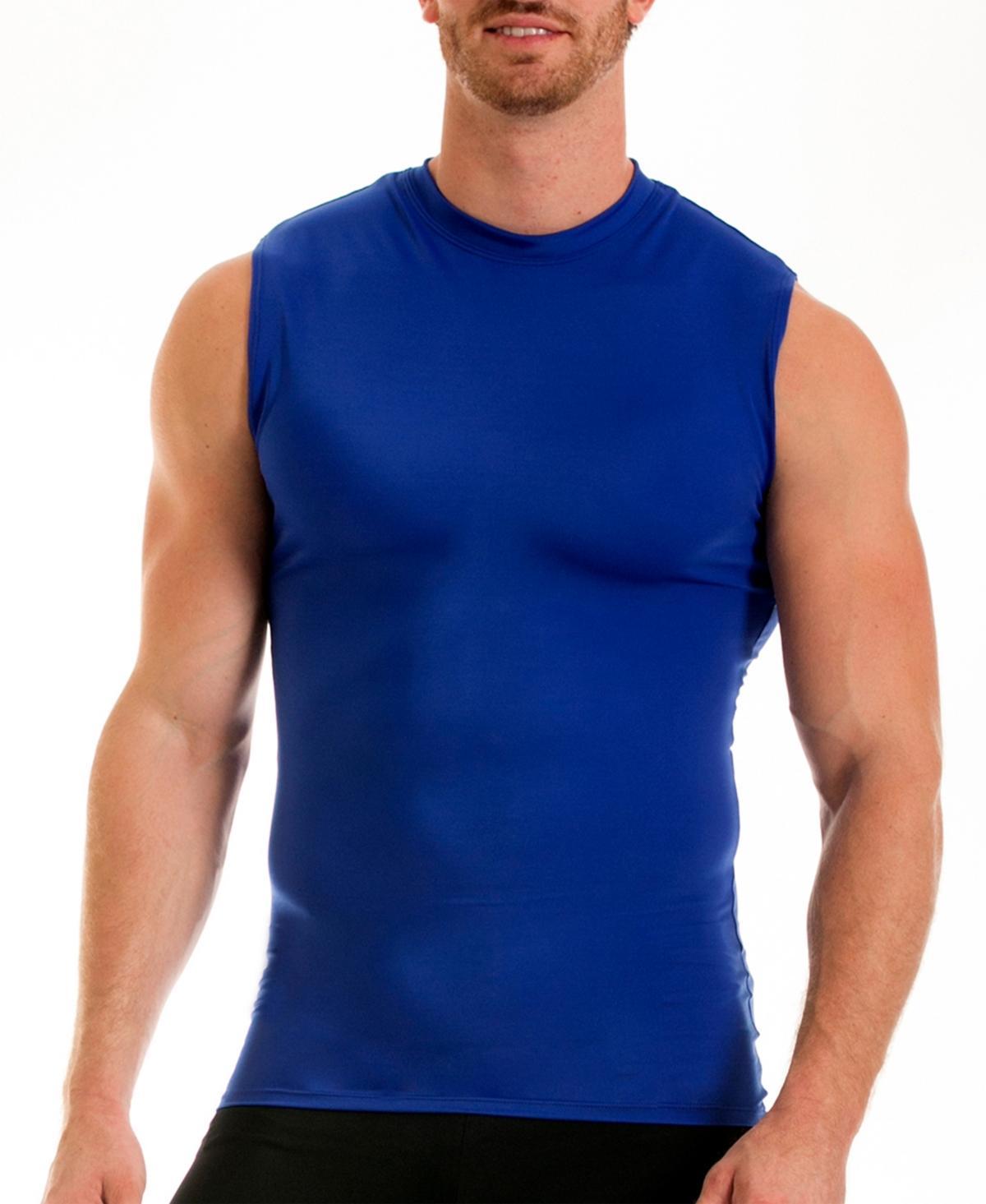 Instaslim Mens Activewear Hi-Neck Sleeveless Crewneck T-shirt Product Image