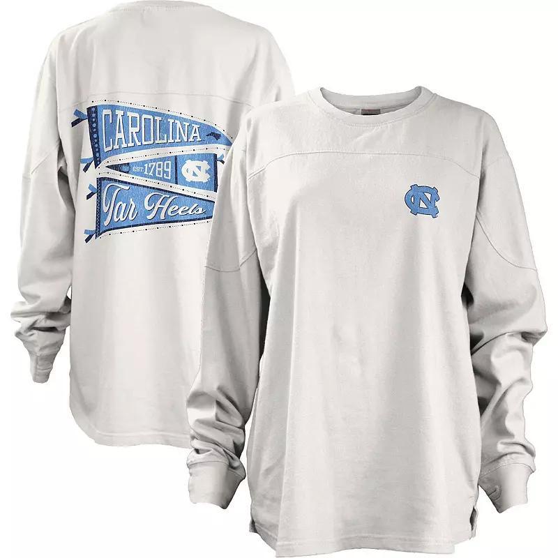 Womens Pressbox Tennessee Volunteers Pennant Stack Oversized Long Sleeve T-Shirt Product Image