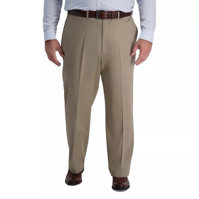 Haggar Mens Big & Tall Iron Free Premium Khaki Classic-Fit Flat Front Pant Product Image