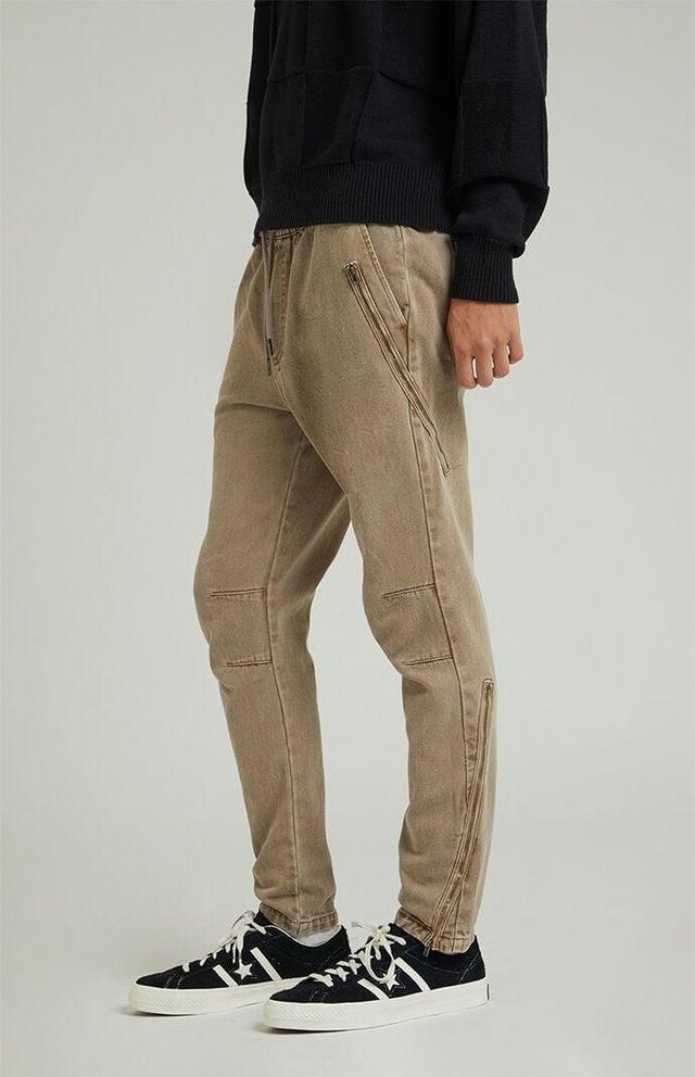 Men's Zipper Slim Cargo Pants - Product Image