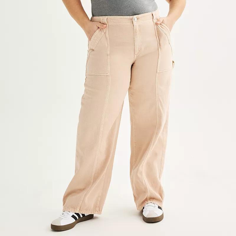 Juniors Plus Size SO Low-Rise Carpenter Utility Pants, Girls Product Image