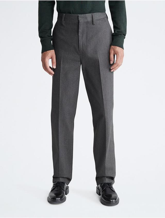 Calvin Klein Mens Structured Straight Leg Pants - Grey - 29W x 29L Product Image