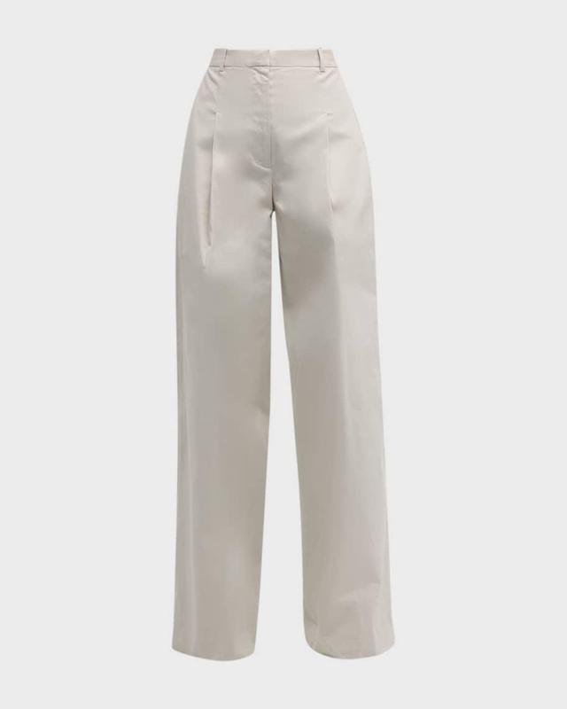 Pleated Wide-Leg Trousers Product Image