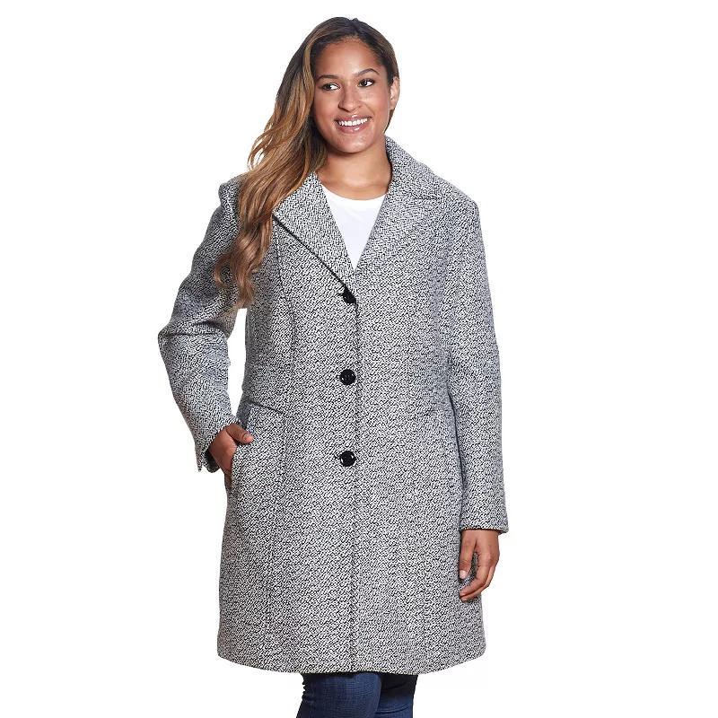 Gallery Notch Collar Tweed Coat Product Image