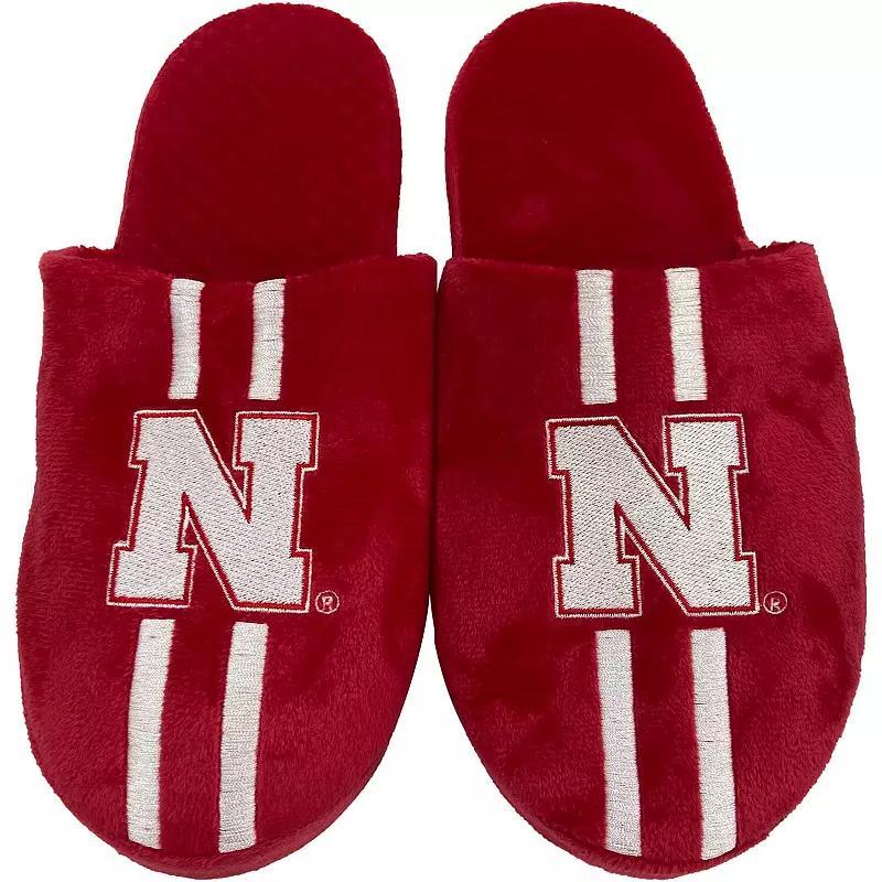 Mens FOCO Nebraska Huskers Striped Team Slippers Product Image