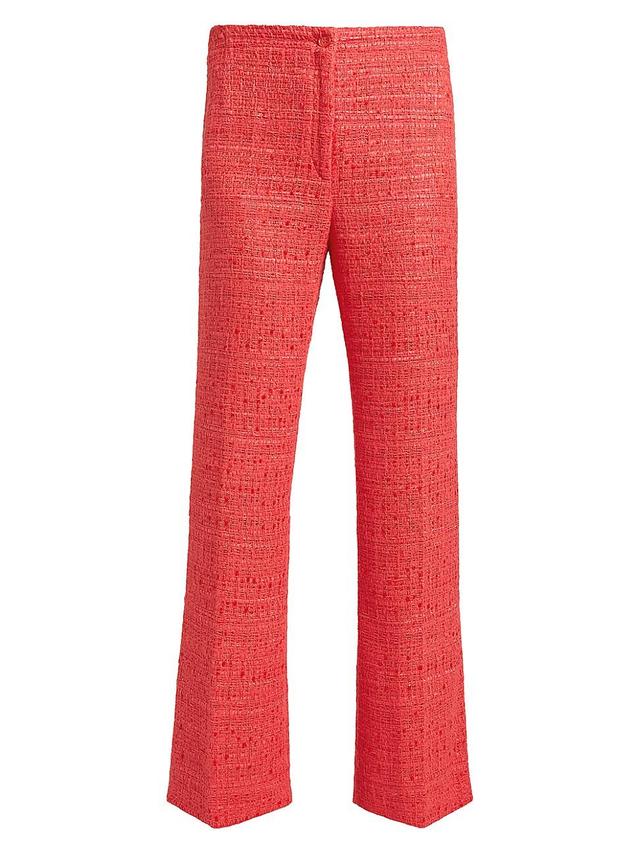 Womens Liza Flared Cotton-Blend Pants Product Image