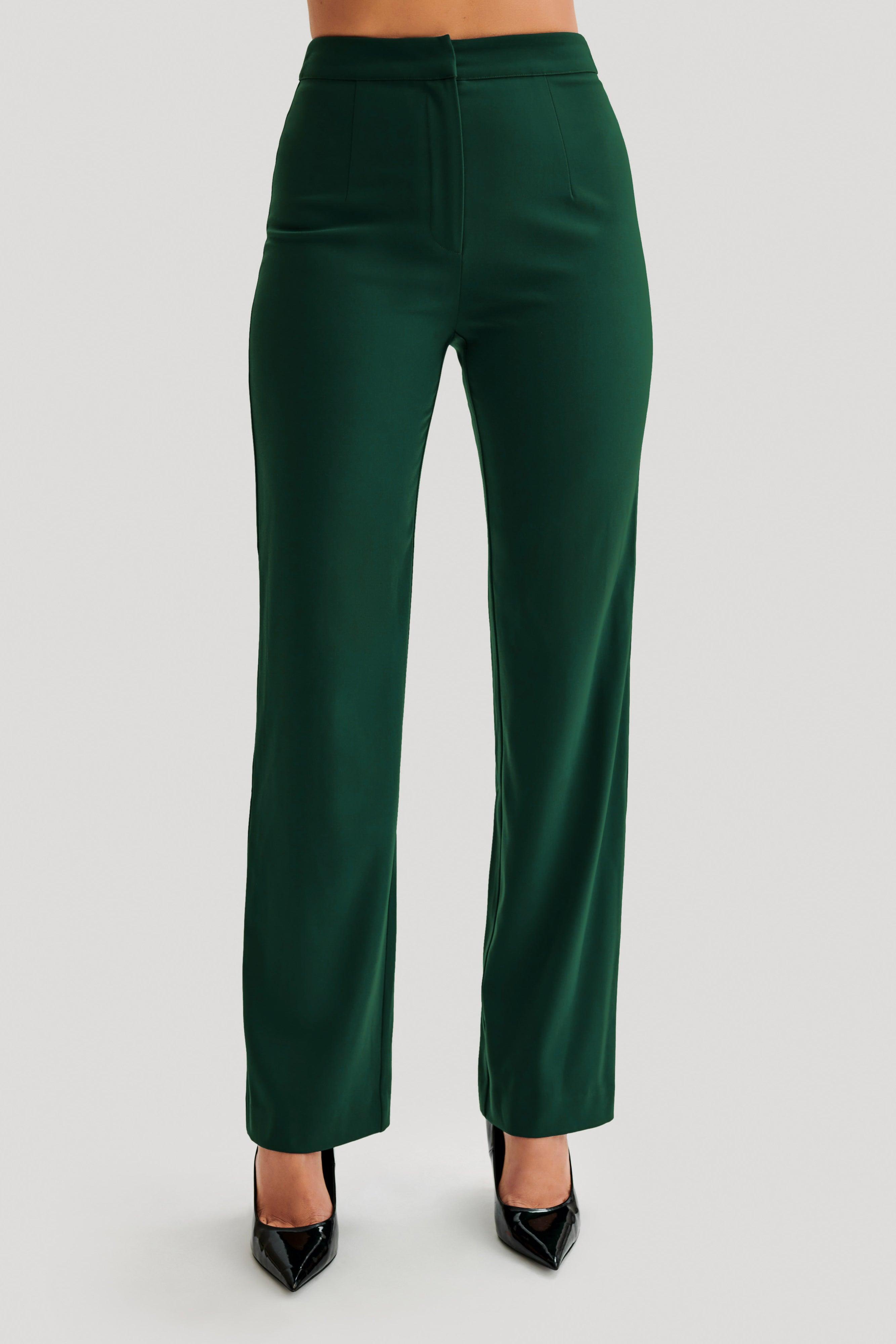 Allanah Straight Leg Pant - Forest Green Product Image