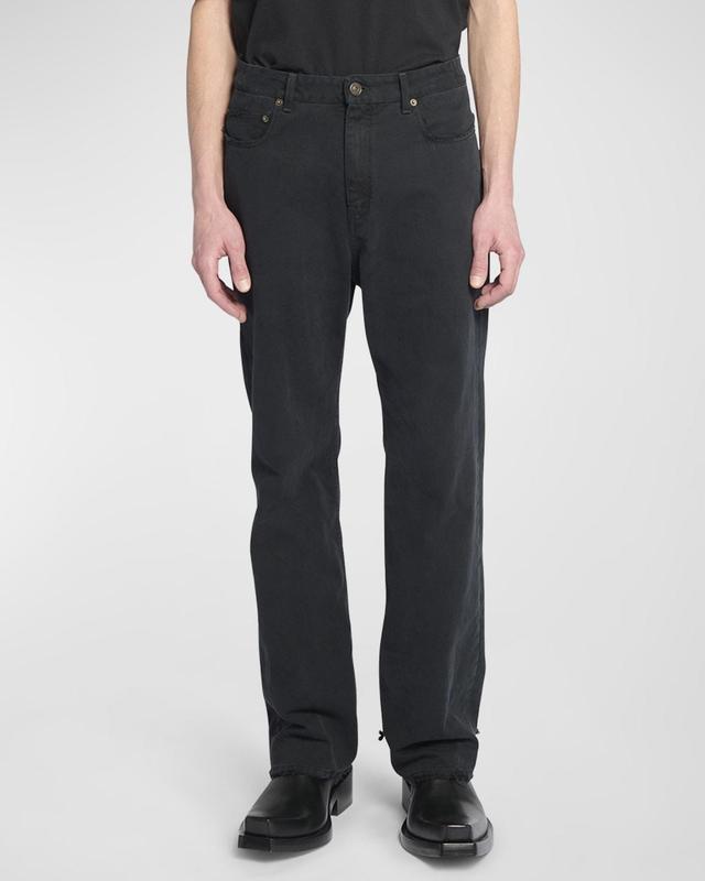 Mens Loose Fit Buckle Pants Product Image