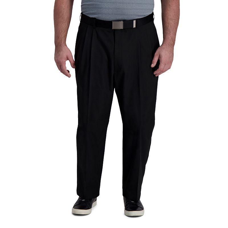 Big & Tall Haggar Cool Right Performance Flex Pleated Pants Product Image