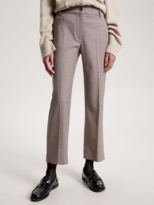 Tommy Hilfiger Women's Slim Straight Fit Houndstooth Pant Product Image