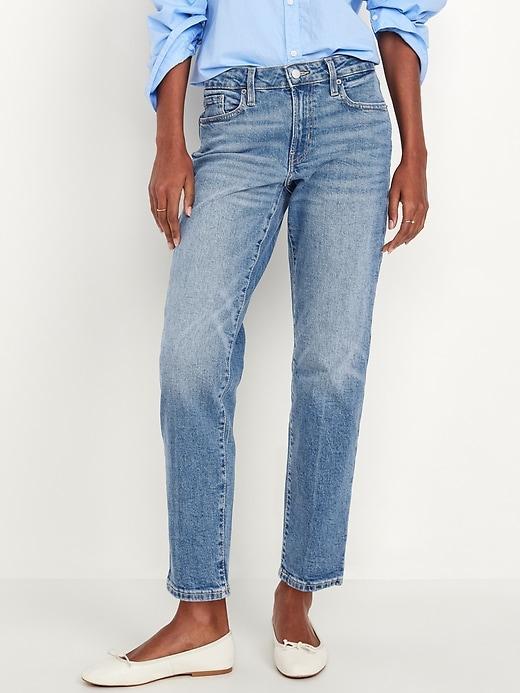 Mid-Rise OG Straight Ankle Jeans Product Image