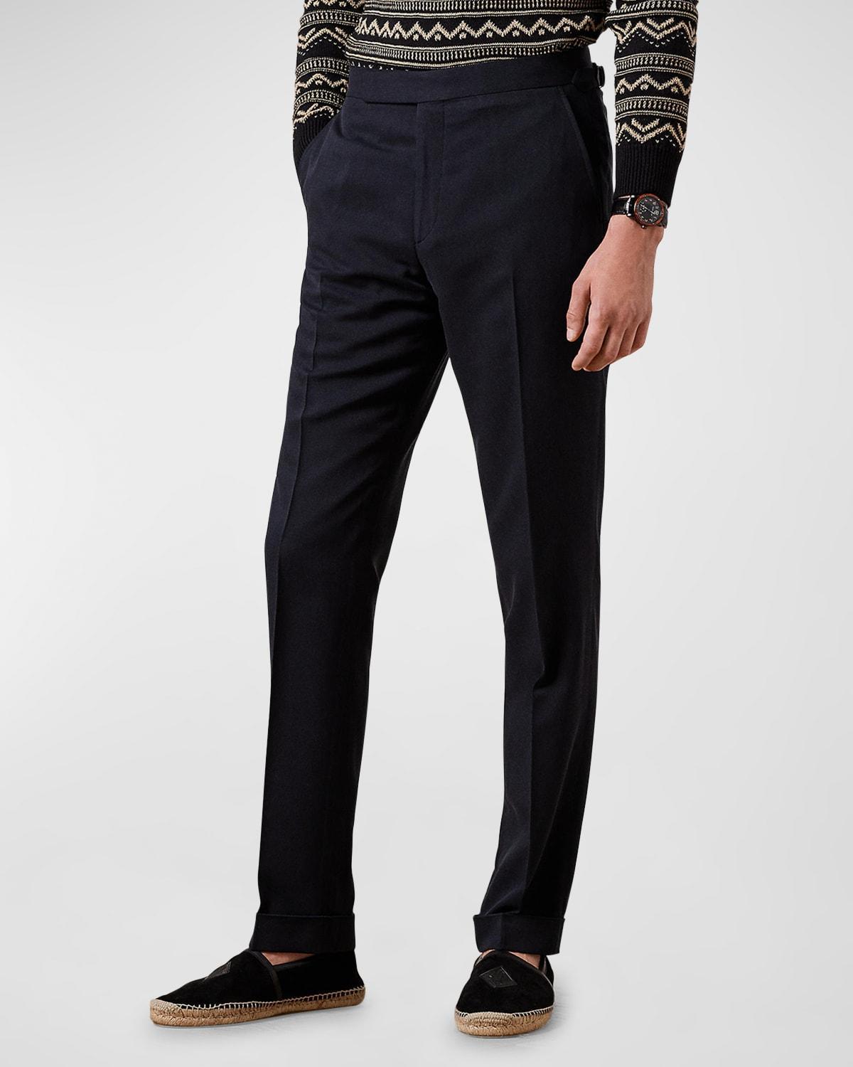 Mens Gregory Handmade Silk Gabardine Trousers Product Image