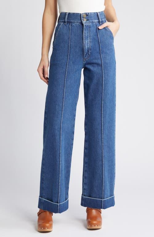 Womens 70s High-Rise Stretch Straight-Leg Crop Jeans Product Image