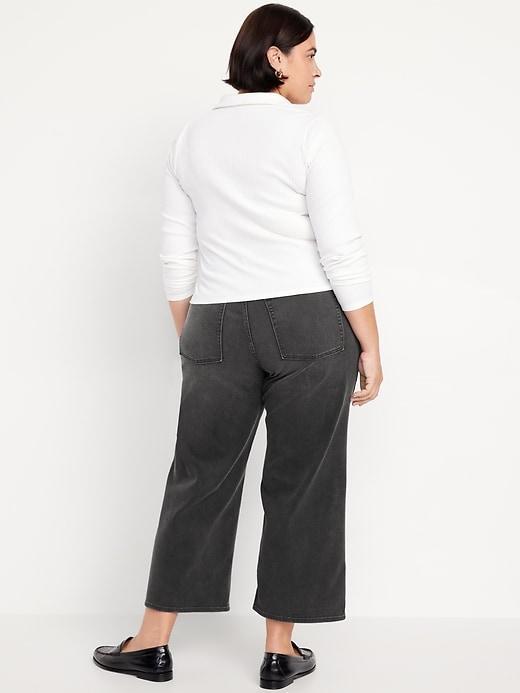 High-Waisted Wow Crop Wide-Leg Jeans Product Image